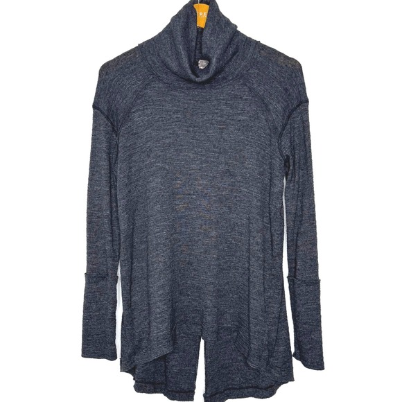 Free People Tops - We the Free Grey Cowl neck split back tunic‎ top Gray Medium
